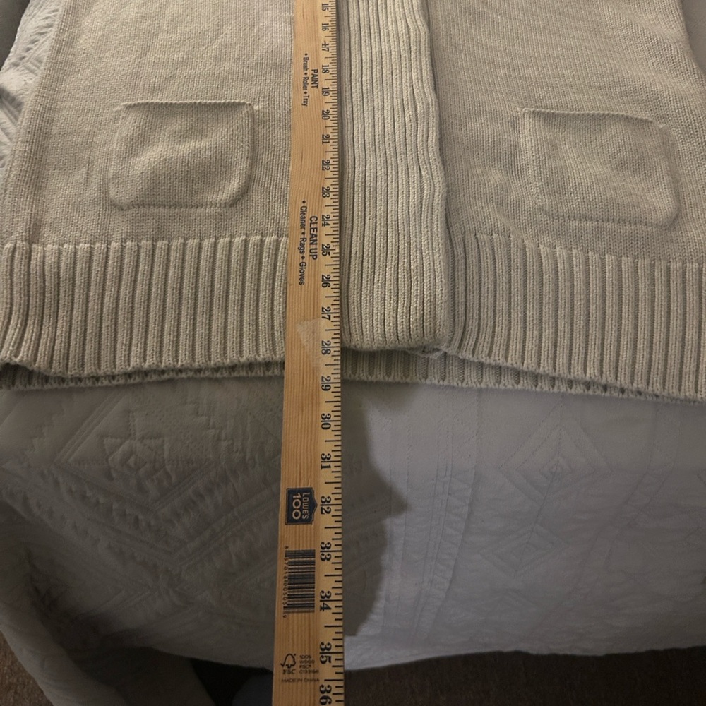 J. Crew Factory Women's Lt. Gray Shawl Collar Chunky Long Cardigan Sweater..XL - Picture 8 of 10